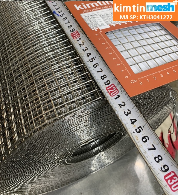 Lưới inox Kim Tín 304 hàn ô 12x12mm sợi 1.5mm khổ 1.2m