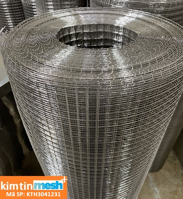 Lưới inox Kim Tín 304 hàn ô 12x12mm sợi 1mm khổ 1.2m