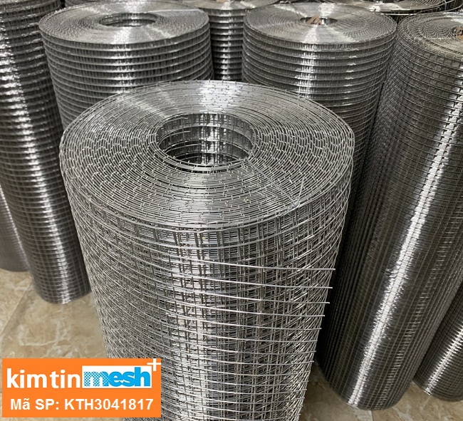 Lưới inox Kim Tín 304 hàn ô 18x18mm sợi 1mm khổ 1m